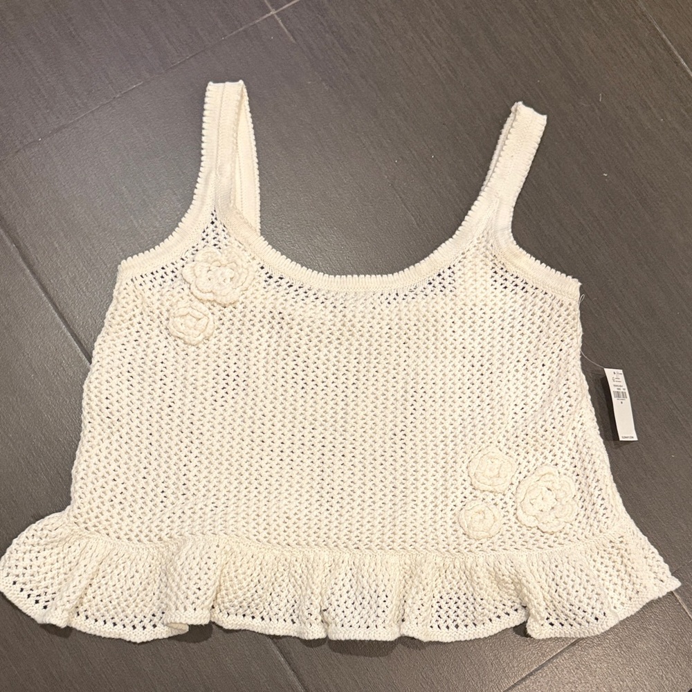 Mango Cream Knit Tank Top